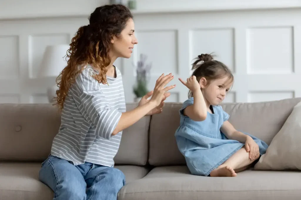 Mother Talking to Her Daughter about Bullying